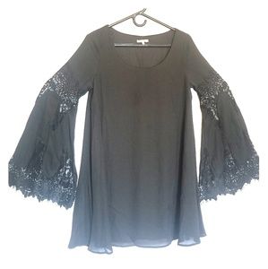 Charlotte Russe Black Midi Lightweight Dress